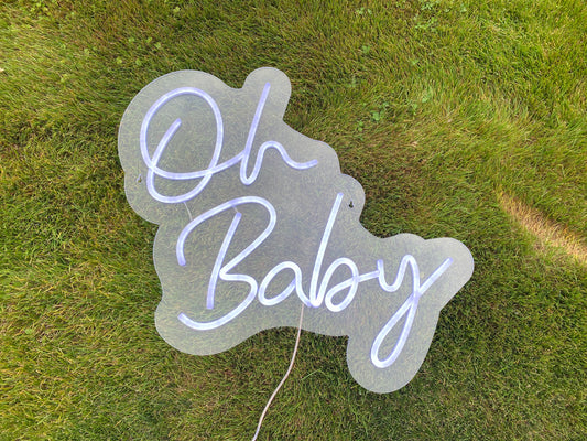 Oh Baby Light Up Neon Sign Hire